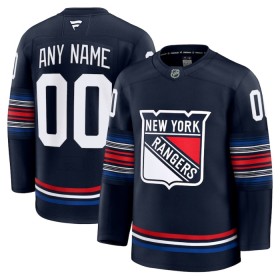 Miehille NHL New York Rangers Pelipaita Custom Fanatics Premium 2024-25 Kolmas Navy